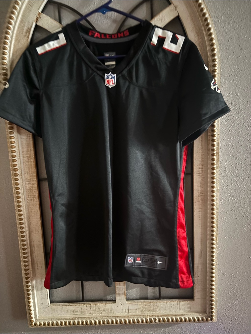 NFL Falcons Kids Black and Red Jersey
